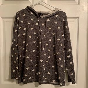 Heart Print Hoodie
